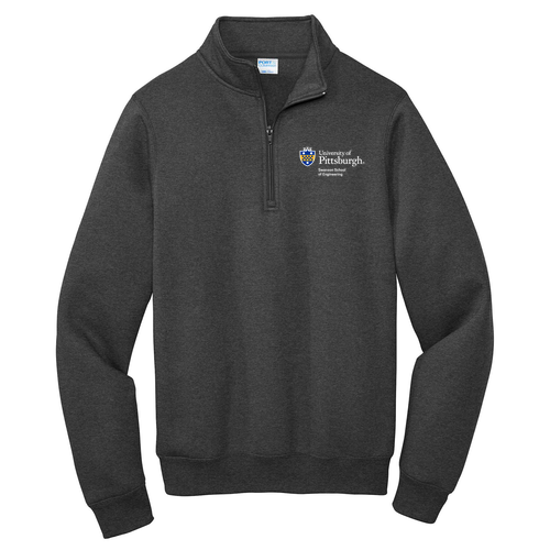 Swanson Branded Port and Company Core Fleece Quarter-Zip Pullover Sweatshirt -- Dark Heather Grey