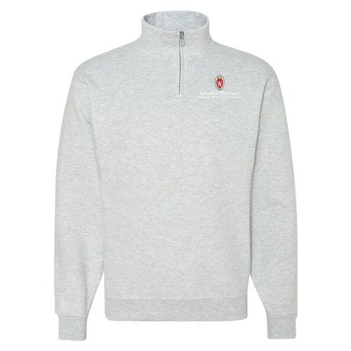Jerzees 9.3 Oz Nublend Quarter Zip Sweatshirt Adult -- Ash (Embroidery)