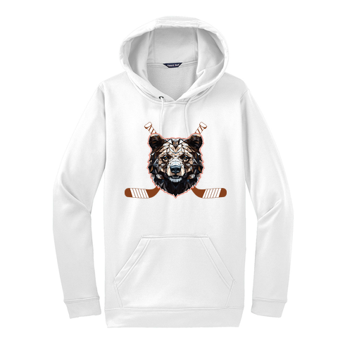 Sport-Tek Fleece Hooded Pullover -- White