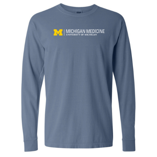 Unisex Comfort Colors Vintage Wash Long Sleeve -- Blue Jean