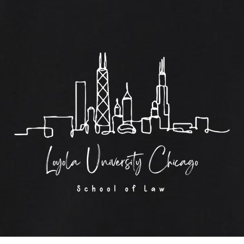 Chicago Skyline Baby Tee -- Solid Black Blend