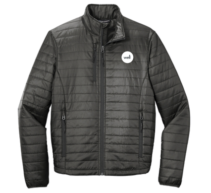 [HIDE] Port Authority Packable Puffy Jacket -- Sterling Grey/Graphite