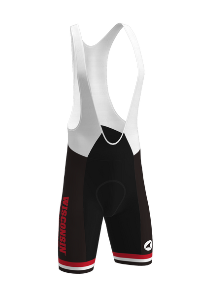 Pactimo Men’s Continental Bib Shorts -- Red/Black