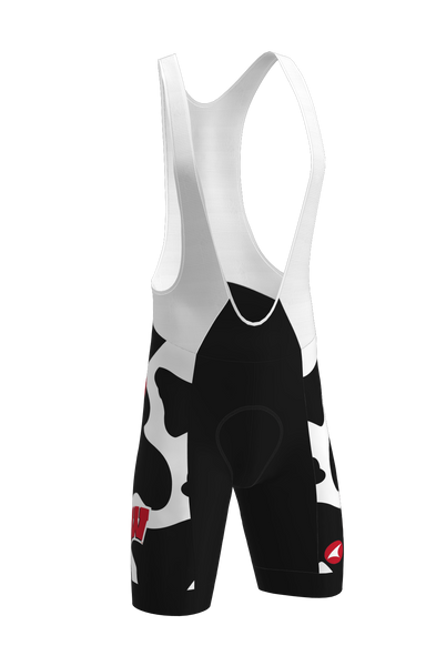 Pactimo Men’s Continental Bib Shorts -- Cow Print
