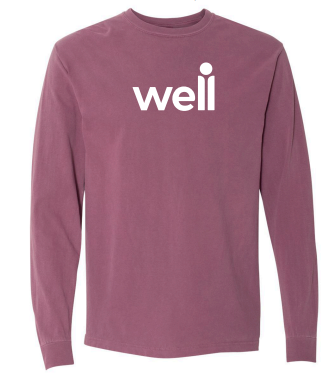Comfort Colors Unisex Garment-Dyed Heavyweight Long Sleeve T-Shirt -- Berry