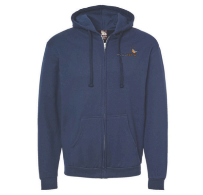 Fleece Full Zip Hood -- True Navy
