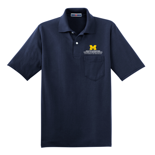Mens/Unisex Jerzees 50/50 Sport Shirt With Pocket -- Navy, $27