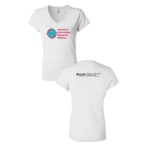 Ladies Bella Canvas Short Sleeve V-Neck T-Shirt -- White