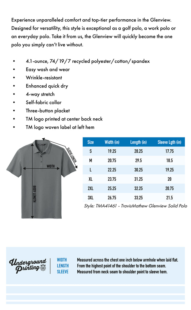 TravisMathew Glenview Solid Polo -- Black