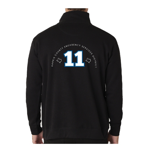 Cotton Heritage Quarter Zip Fleece -- Black
