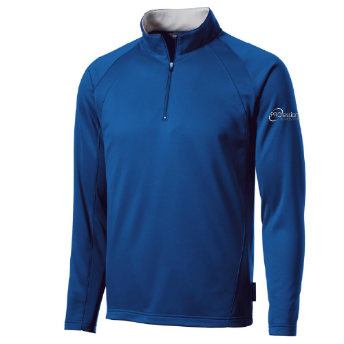 Sport Tek Sportwick Fleece Quarter Zip Pullover -- True Royal / Silver
