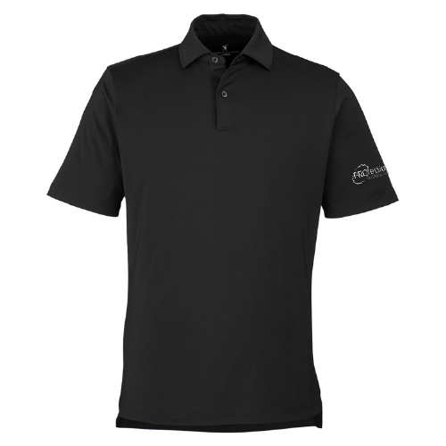 Fairway & Greene Men's USA Made Tournament Solid Tech Polo -- Black