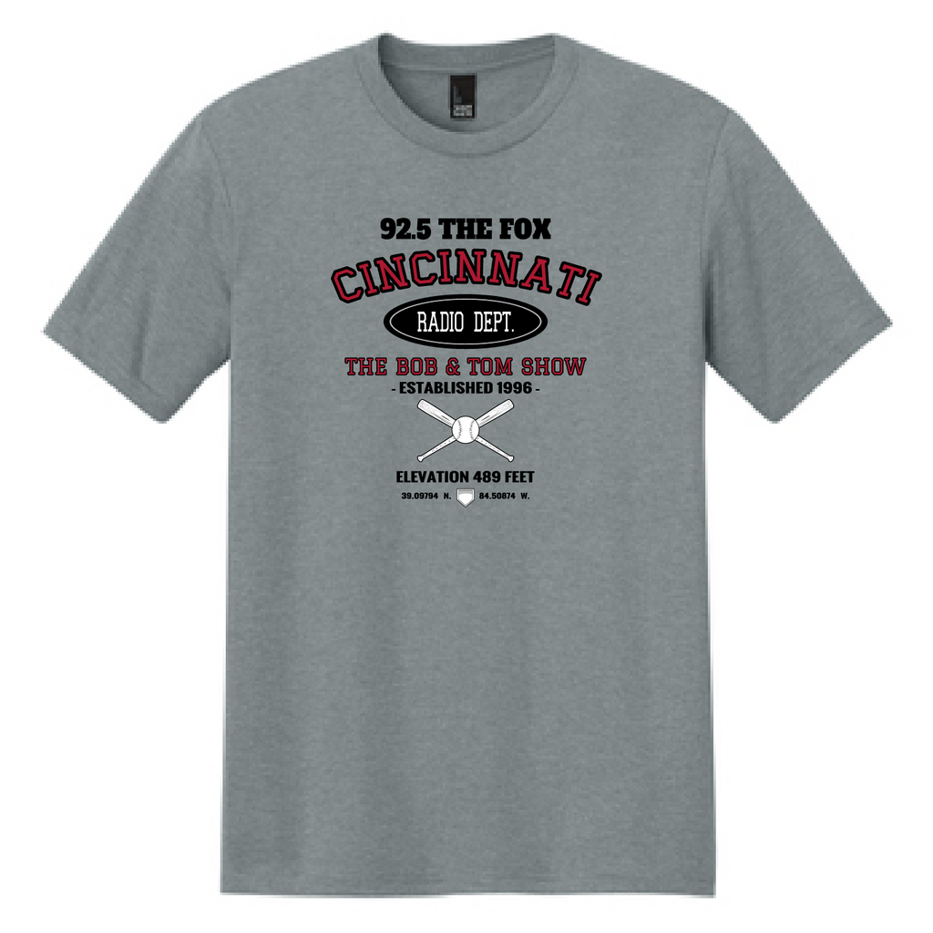 District Made Mens Perfect Tri Crew Tee -- Heathered Grey
