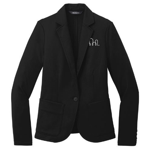Mercer+Mettle Women's Relaxed Knit Blazer -- Deep Black