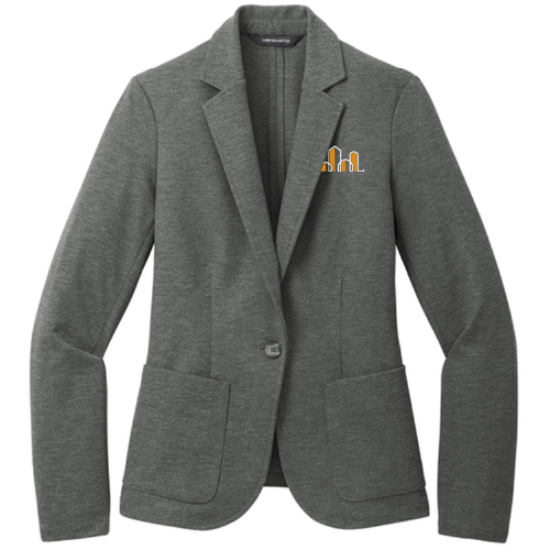Mercer+Mettle Women's Relaxed Knit Blazer -- Storm Grey Heather