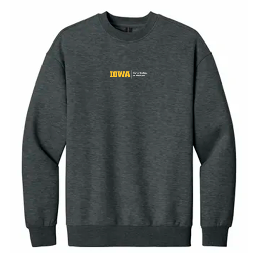 Embroidered CCOM Logo District V.I.T. Heavyweight Fleece Crew -- Heathered Charcoal