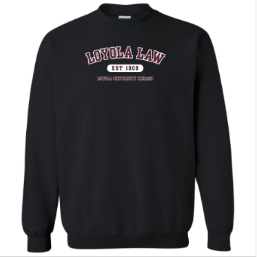 Loyola Law Crewneck Sweatshirt -- Black
