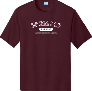 Loyola Law Performance Tee -- Athletic Maroon