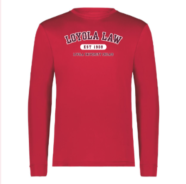 Loyola Law Performance long sleeve -- Scarlet