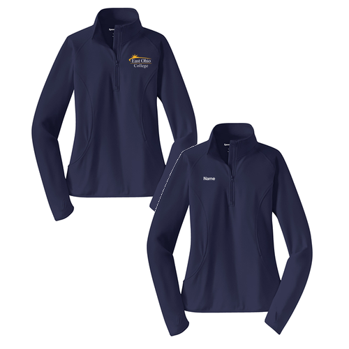 Sport Tek Ladies Sport Wick Stretch Half Zip Pullover -- True Navy