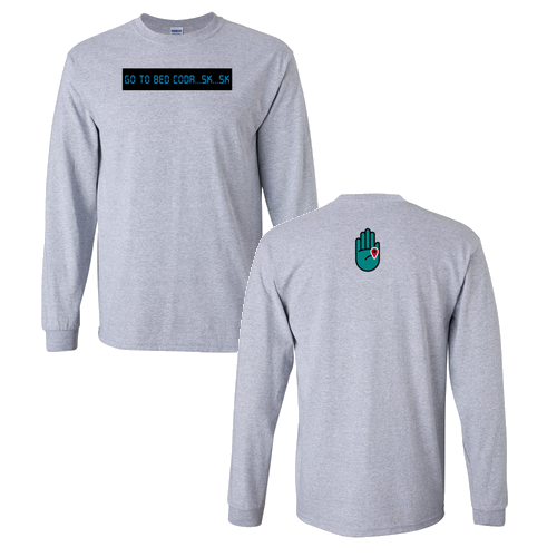 Mens/Unisex Gildan Ultra Cotton Longsleeve Basic T-Shirt -- Sport Grey