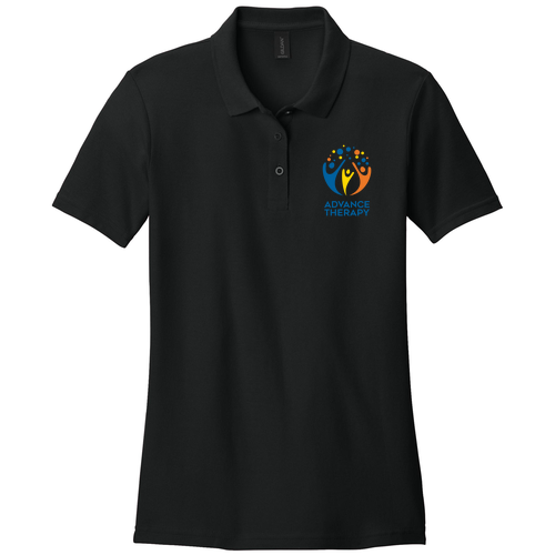 Gildan Lady's Softstyle Pique Polo -- Black