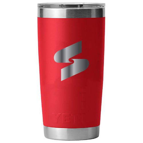 Prime Line YETI Rambler 20 oz. Tumbler MagSlider Lid -- Red-Rescue, Swan