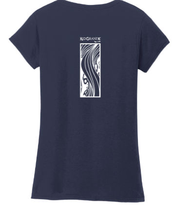 Basic Rio Shirt Design Ladies T-Shirt- Navy [HIDE]