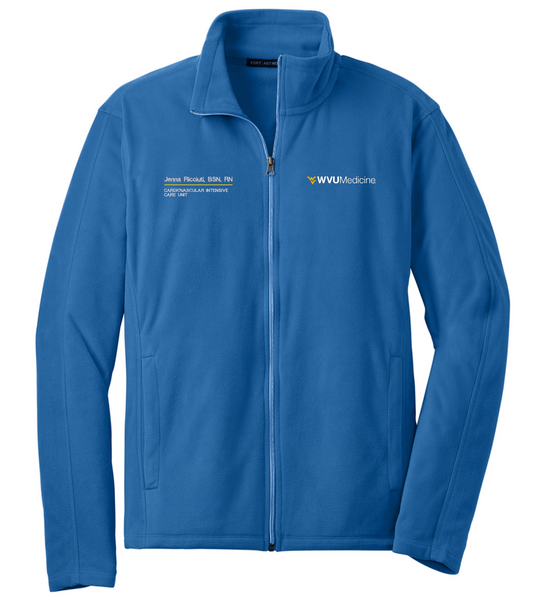 Embroidered Port Authority Microfleece Jacket -- Light Royal