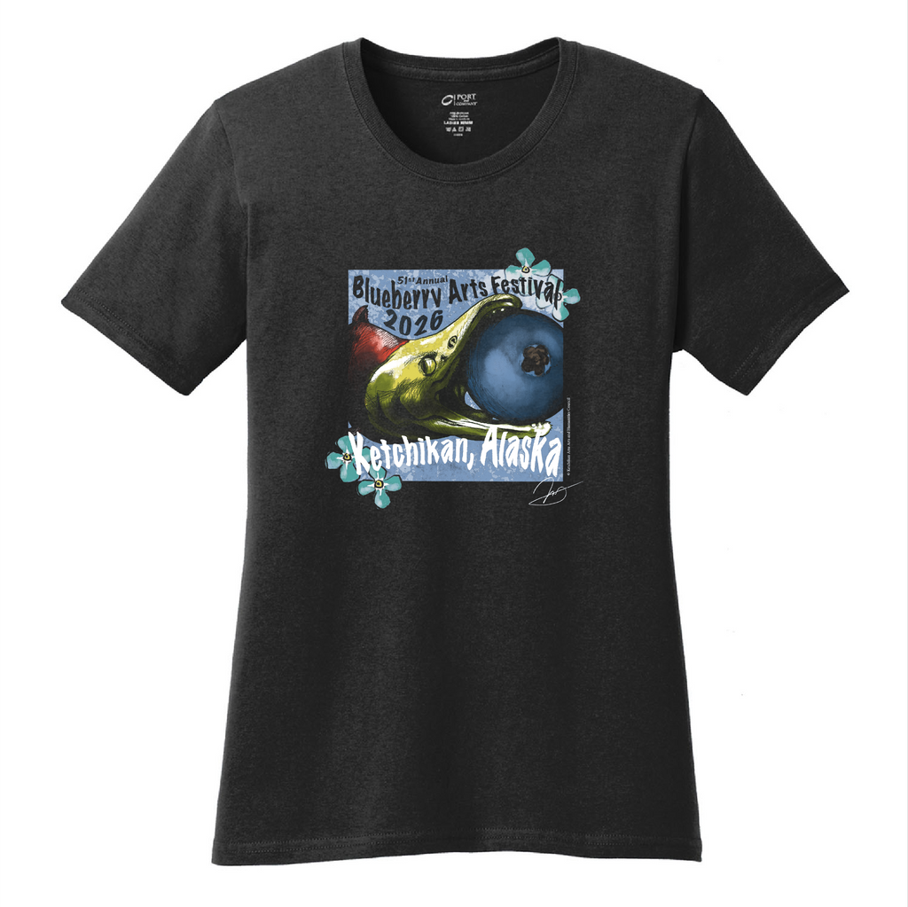 Port and Company Ladies Core Cotton Tee -- Jet Black
