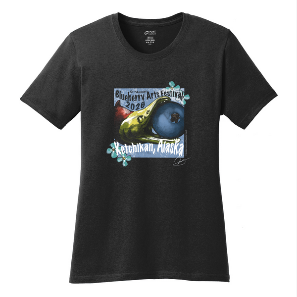 Port and Company Ladies Core Cotton Tee -- Jet Black