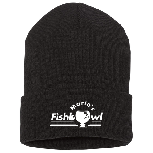 Knit Hat with Cuff -- Black