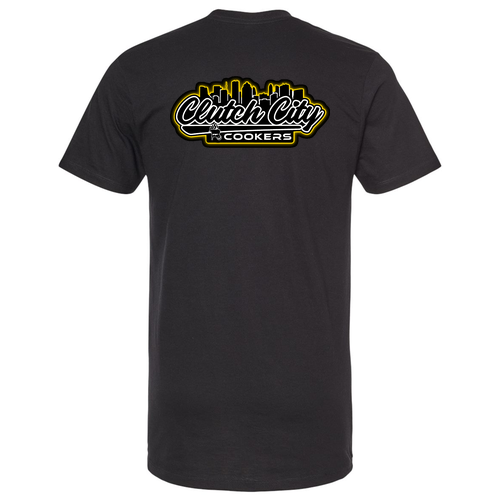 Clutch City Cookers Tultex Unisex Premium Cotton Blend T-Shirt -- Black