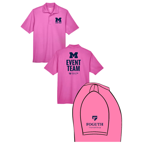 Ash City Core 365 Origin Performance Pique Polo -- Charity Pink, ONLY TO BE WORN AT CANCER AWARENESS EVENTS WITH EVENT MANAGER PERMISSION