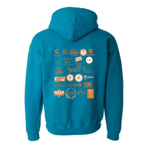 Sunset Adult Hooded Sweatshirt -- Sapphire
