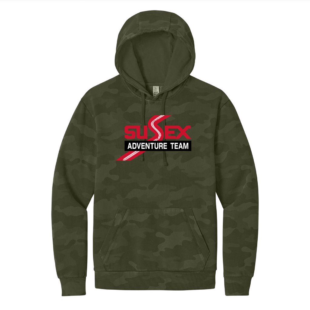 District Wash Camo Fleece Hoodie -- Olive Drab Green