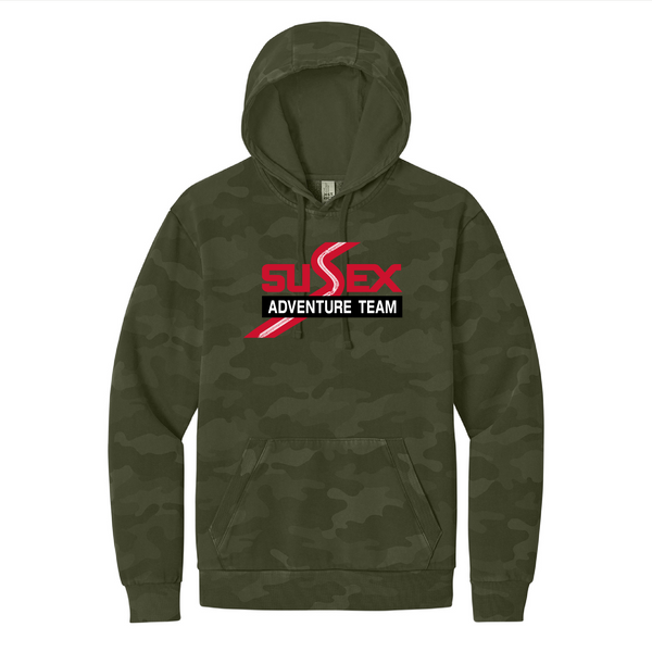 District Wash Camo Fleece Hoodie -- Olive Drab Green