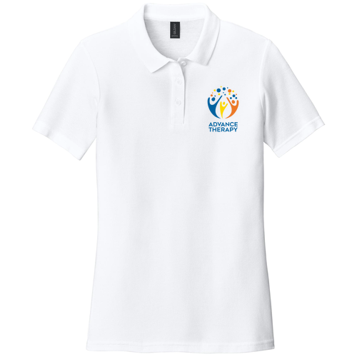 Gildan Lady's Softstyle Pique Polo -- White
