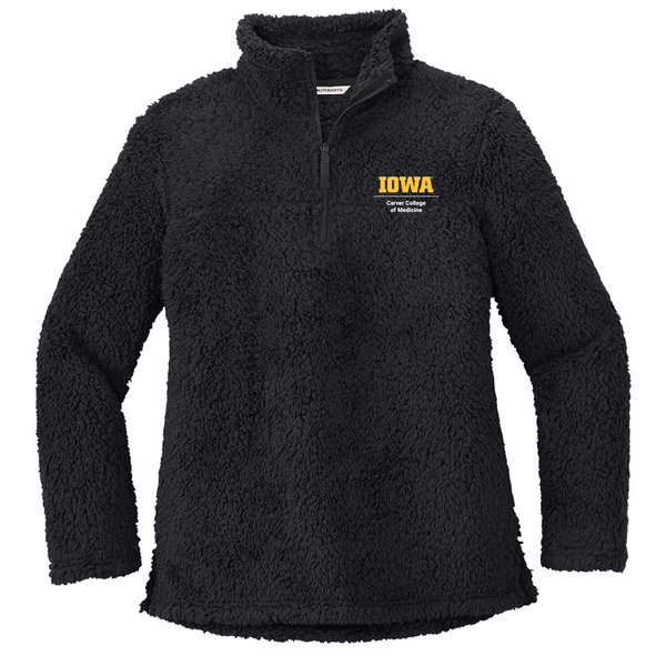 Embroidered Left Chest Logo Port Authority Ladies Cozy 1/4-Zip Fleece -- Black
