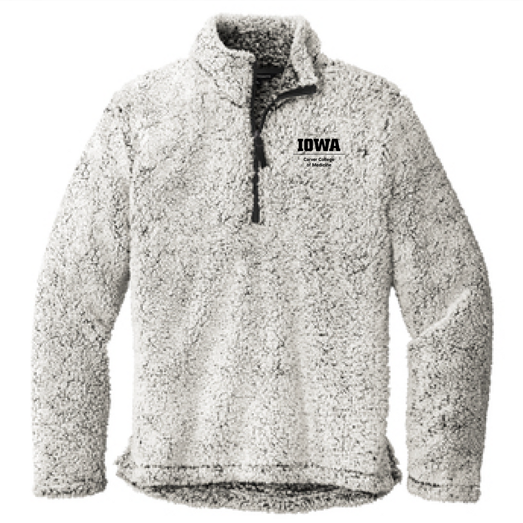 Embroidered Left Chest Logo Port Authority Cozy Quarter-Zip Fleece -- Grey Heather