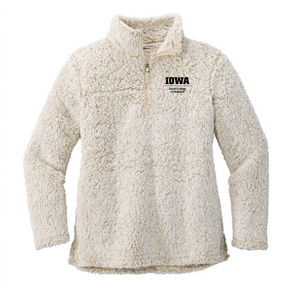Embroidered Left Chest Logo Port Authority Ladies Cozy 1/4-Zip Fleece -- Oatmeal Heather