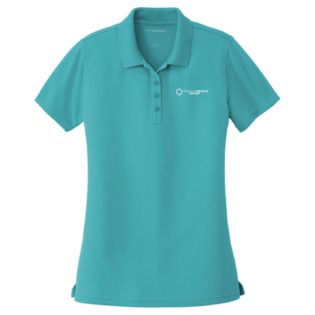 Embroidered Port Authority Ladies Dry Zone UV Micro Mesh Polo -- Aquamarine