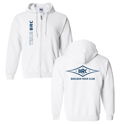 Gildan Full Zip Hooded Sweatshirt -- White
