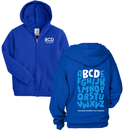 Hanes Youth EcoSmart Full-Zip Hooded Sweatshirt -- Deep Royal