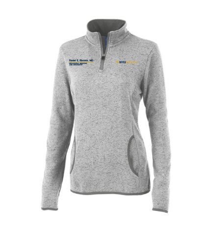 Charles River Womens Heathered Fleece Pullover -- Light Grey Heather