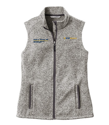 Port Authority Ladies Sweater Fleece Vest -- Grey Heather