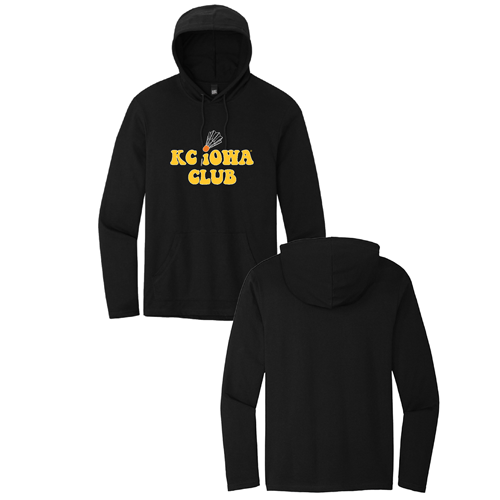 District Featherweight French Terry Hoodie T-Shirt -- Black