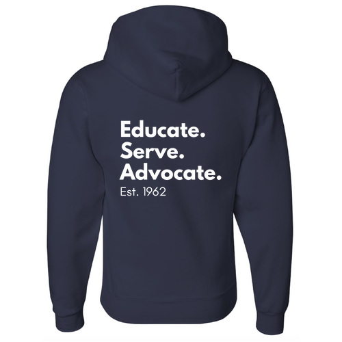 Mens/Unisex Jerzees 9 oz Super Sweats Nublend Hooded Sweatshirt -- J. Navy