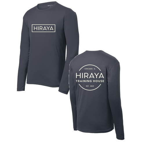 Hiraya Classic Logo Performance Long Sleeve Tee -- Graphite