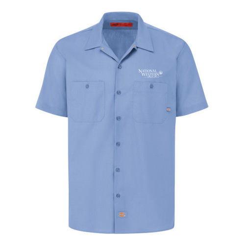 Dickies Industrial Short Sleeve Work Shirt -- Light Blue